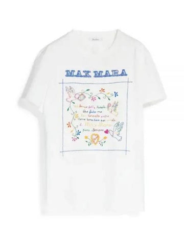 19410331 005 19410331600 Resort 2023 Embroidered Short Sleeve T Shirt - MAX MARA - BALAAN 1