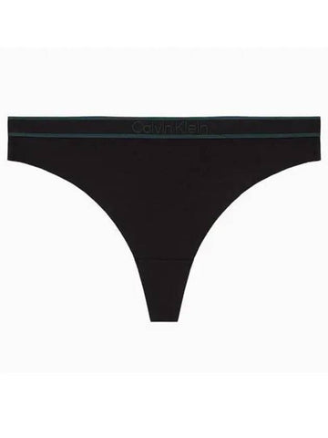 Women's Tonal Logo Cotton T-Panties Black - CALVIN KLEIN - BALAAN 1