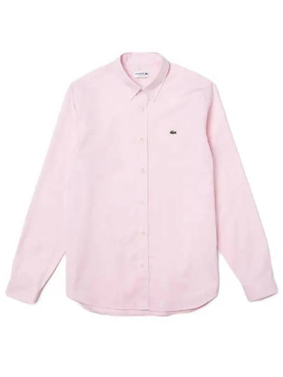 Men's Regular Fit Premium Long Sleeve Shirt Pink - LACOSTE - BALAAN 2