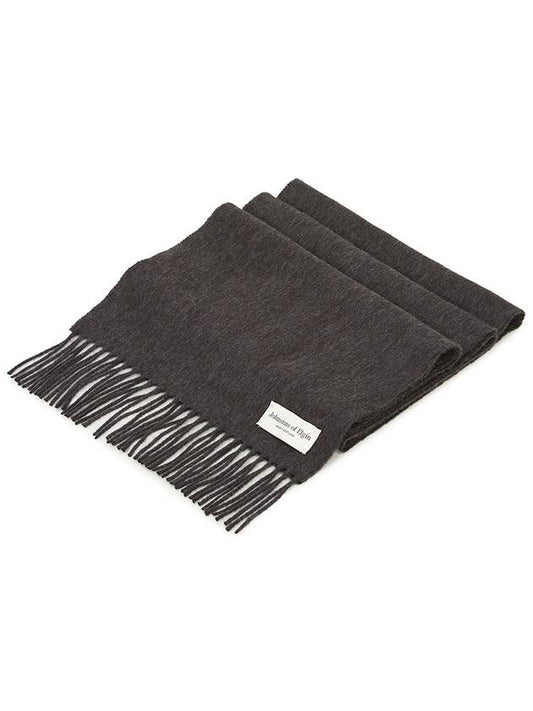 Iconic HA0700 CHARCOAL Cashmere Muffler Scarf - JOHNSTONS OF ELGIN - BALAAN 2