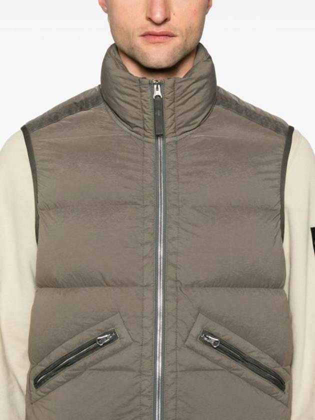 Seamless Tunnel Nylon Down Vest Green - STONE ISLAND - BALAAN 5