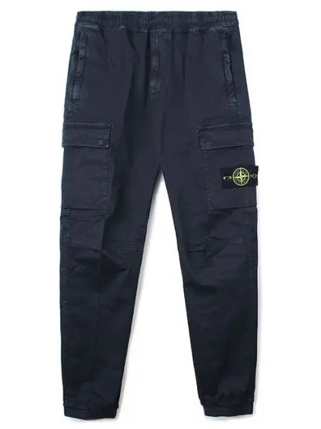 Men's Wappen Patch Straight Pants Navy - STONE ISLAND - BALAAN 2