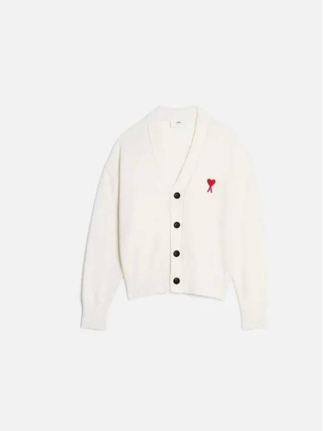 De Coeur Button Up Cardigan White - AMI - BALAAN 8