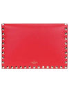 Rockstud Flap Clutch Bag Red - VALENTINO - BALAAN 5