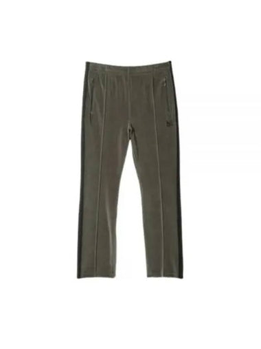 Narrow Track Pant CPe Velor OLIVE PU280 pants - NEEDLES - BALAAN 1