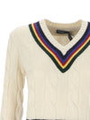 Cable Cricket Knit Top Cream - POLO RALPH LAUREN - BALAAN 4