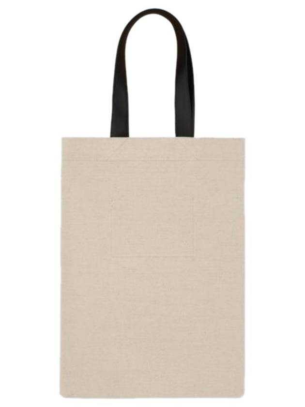 Logo Shopping Cotton Tote Bag Natural - JIL SANDER - BALAAN 3