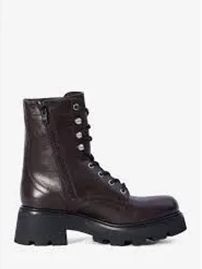 Triomphe Logo Leather Lace-Up Worker Boots Brown - CELINE - BALAAN 2