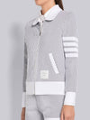 Women's Seersucker Loopback 4-Bar Zip-Up Jacket Light Gray - THOM BROWNE - BALAAN 3