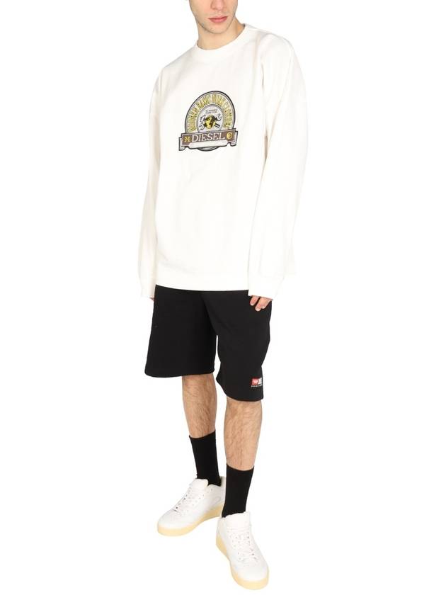 Logo Patch Sweatshirt White - DIESEL - BALAAN 3