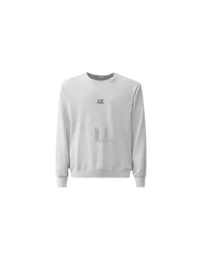 Light Fleece Logo Sweatshirt Grey - CP COMPANY - BALAAN 2