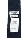 Women's Silk Twill Stitch 4 Bar Tie Scarf Navy - THOM BROWNE - BALAAN 7