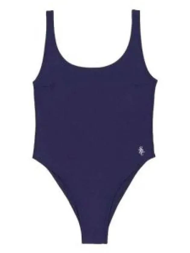 Carla Scoop Neck One-Piece Swimsuit Navy - SPORTY & RICH - BALAAN 2