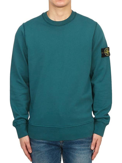 Compass Patch Crew Neck Sweatshirt Bottle Green - STONE ISLAND - BALAAN 2