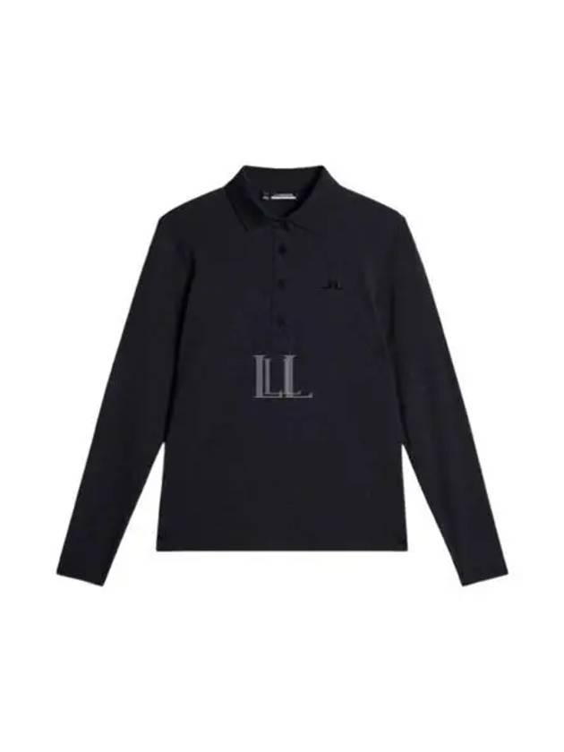 Flor Logo Polo Long Sleeve T-Shirt Black - J.LINDEBERG - BALAAN 2