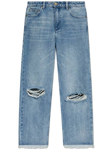 Michael Michael Kors Jeans With ‘vintage’ Effect, Women's, Blue - MICHAEL KORS - BALAAN 1