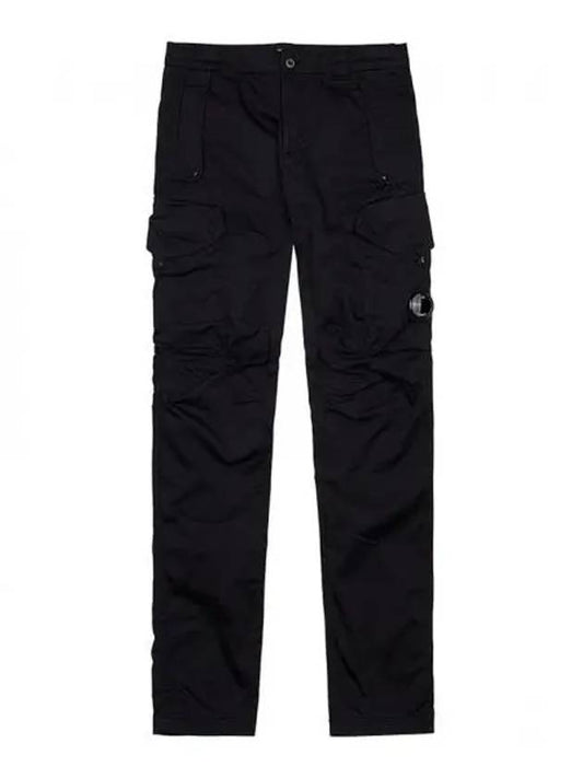 Stretch Sateen Ergonomic Lens Utility Straight Pants Black - CP COMPANY - BALAAN 2