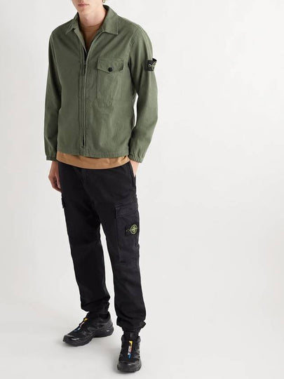 Stone Island Cotton Over Jacket Shirt Army Green - STONE ISLAND - BALAAN 2