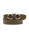 Reversible Gancini Leather Belt Brown - SALVATORE FERRAGAMO - BALAAN 2