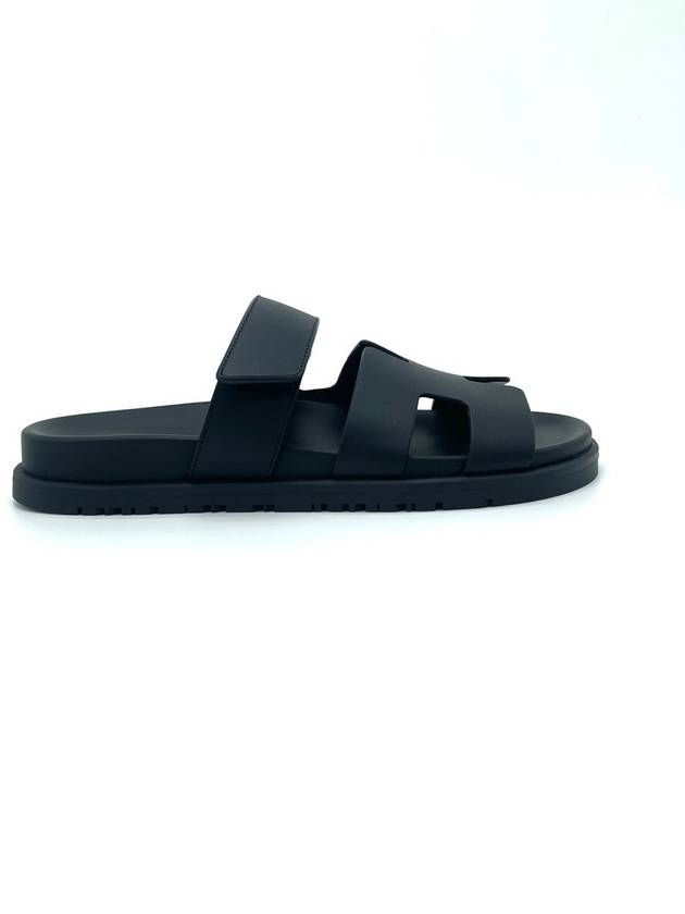 Chypre Calfskin Sandals Black - HERMES - BALAAN 6