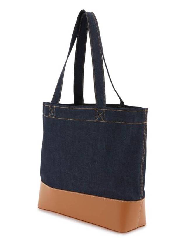 Axel Denim Tote Bag Indigo Blue Brown - A.P.C. - BALAAN 3