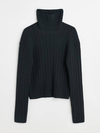 Compact Funnel Phantom Quotidian Wool Knit Top Black - OUR LEGACY - BALAAN 2