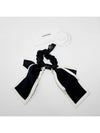 Hair Chouchou CC Logo Ribbon Band Black Ivory - CHANEL - BALAAN 6