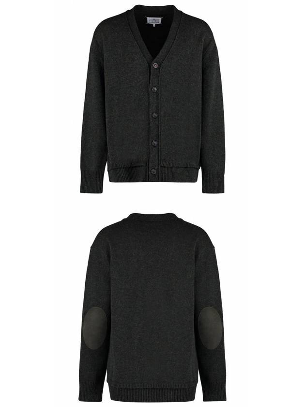 Elbow Patch Cardigan Dark Green - MAISON MARGIELA - BALAAN 6