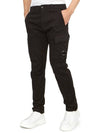 Stretch Satin Cargo Straight Pants Black - CP COMPANY - BALAAN 6