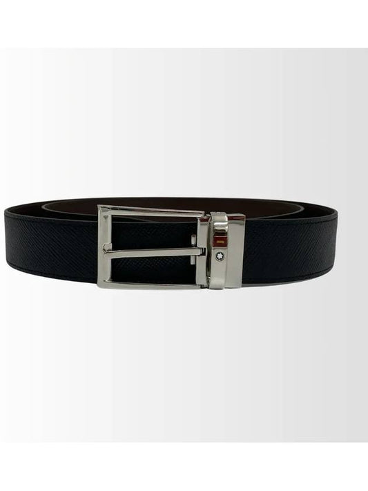 Reversible Leather Belt Black Brown - MONTBLANC - BALAAN 2