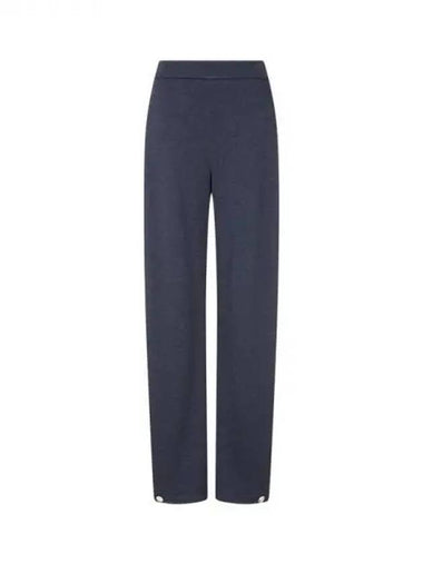 Women s Button Hem Stretch Pants Charcoal 270029 - EMPORIO ARMANI - BALAAN 1