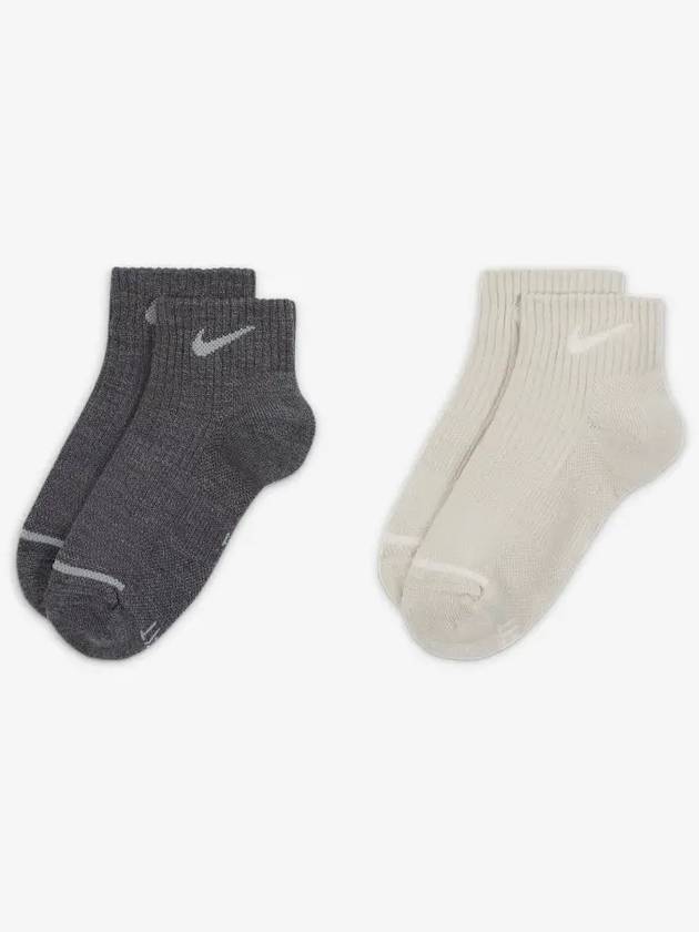 M Socks Everyday Cushion Wool Blend Ankle DQ6397 902 - NIKE - BALAAN 1