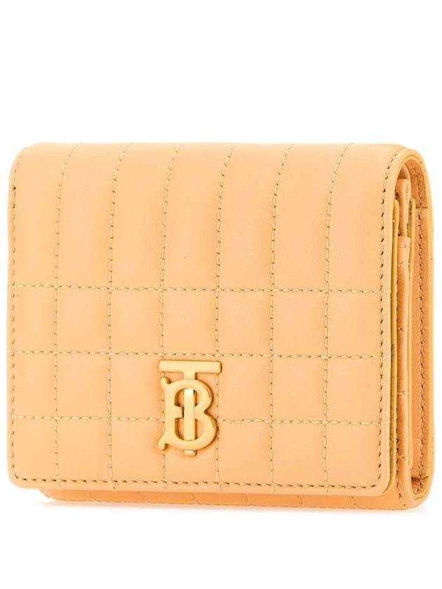 Lola Quilted Tri-Fold Half Wallet Light Beige - BURBERRY - BALAAN 3