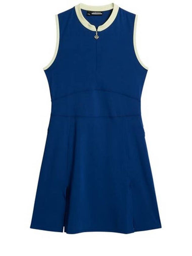 Ebony Golf Sleeveless Short Dress Estate Blue - J.LINDEBERG - BALAAN 1