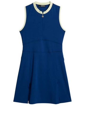 Ebony Golf Sleeveless Short Dress Estate Blue - J.LINDEBERG - BALAAN 1