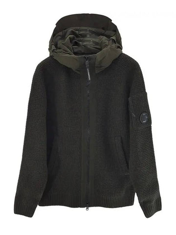 Men's Nylon Wool Hooded Jacket Khaki - CP COMPANY - BALAAN 1