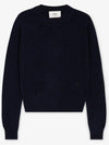 Heart Logo Cashmere Knit Top Navy - AMI - BALAAN 2