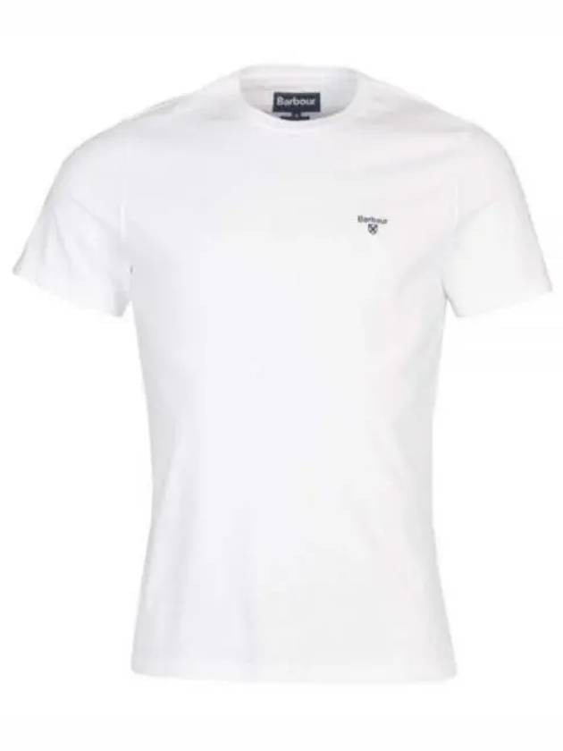 Embroidered Logo Essential Sports Short Sleeve T-Shirt White - BARBOUR - BALAAN 2