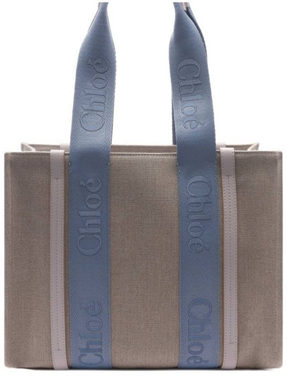 Woody Medium Tote Bag Blue - CHLOE - BALAAN 2