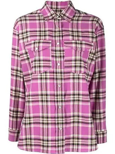 MAYOLA CH0006FA A1I39E BURD Check Flannel Shirt - ISABEL MARANT - BALAAN 1