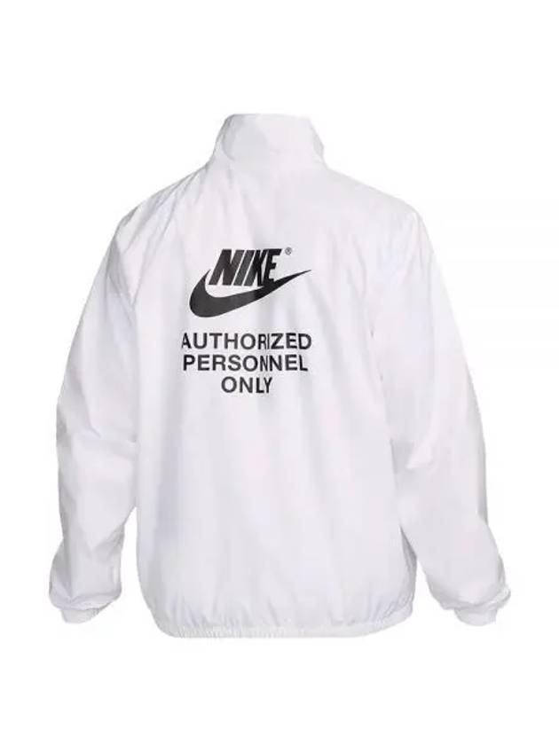 Logo Woven Zip-Up Jacket White - NIKE - BALAAN 2