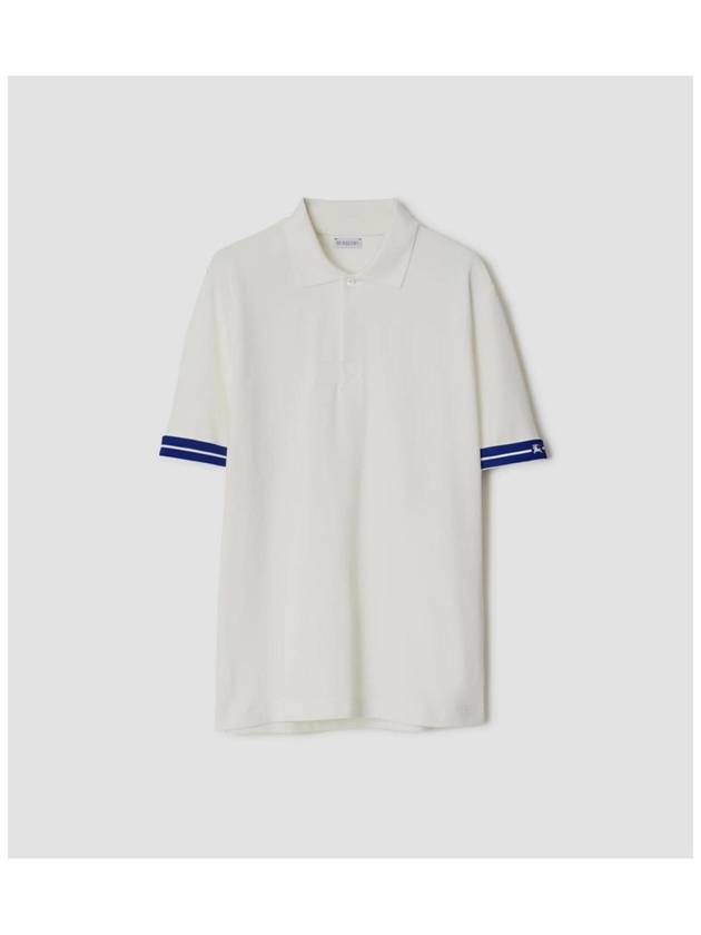 Men's Cotton Polo Shirt White - BURBERRY - BALAAN 4