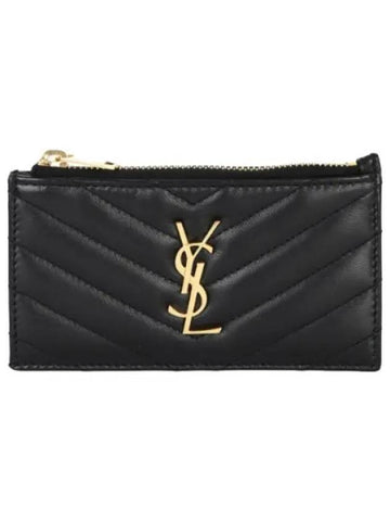 Monogram Zipper Card Wallet Women s - SAINT LAURENT - BALAAN 1