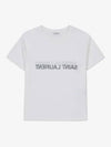 Reverse Logo Print Cotton Short Sleeve T-Shirt White - SAINT LAURENT - BALAAN 2