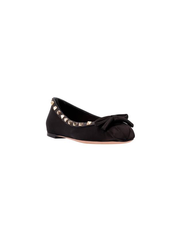 Rockstud Patent Leather Ballerina Black - VALENTINO - BALAAN 3