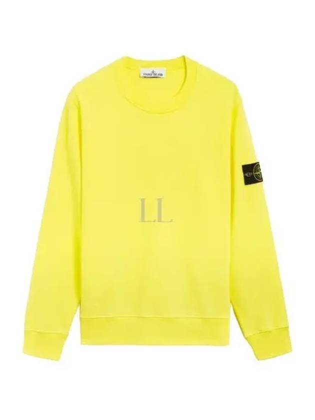 Wappen Patch Garment Dyed Sweatshirt Yellow - STONE ISLAND - BALAAN 2