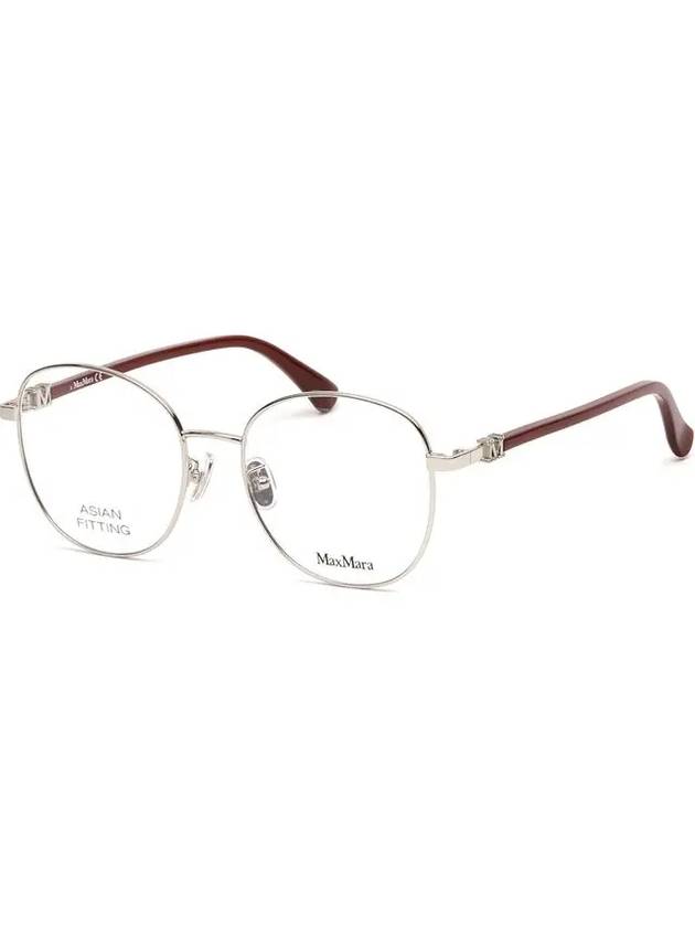 Glasses Frame MM5039D 016 Men Women Round Silver Frame - MAX MARA - BALAAN 7