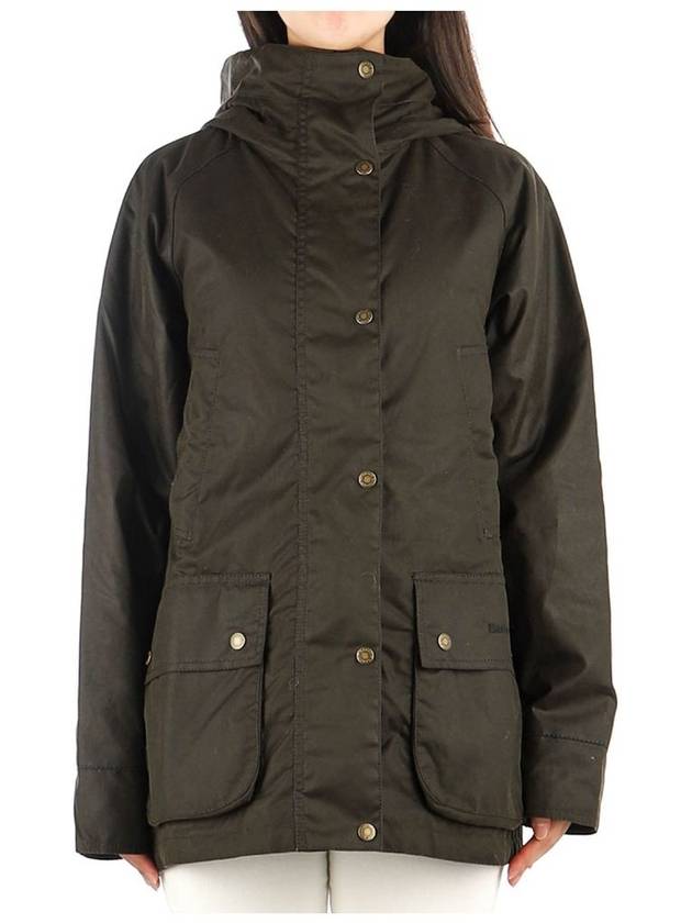 Arley Wax Hooded Jacket Khaki - BARBOUR - BALAAN 2