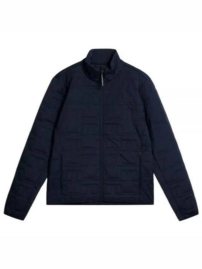 High Neck Quilted Zip-Up Jacket Navy - J.LINDEBERG - BALAAN 2