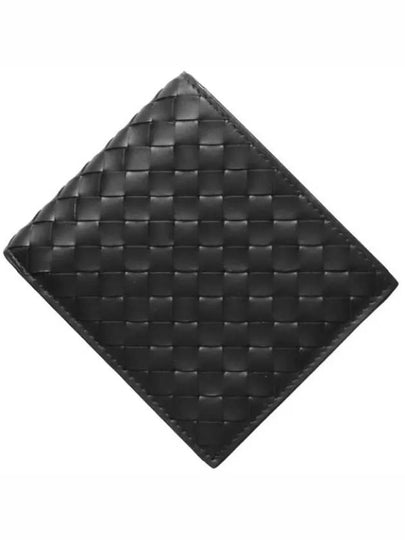 Men's Intrecciato Half Wallet Black - BOTTEGA VENETA - BALAAN 2